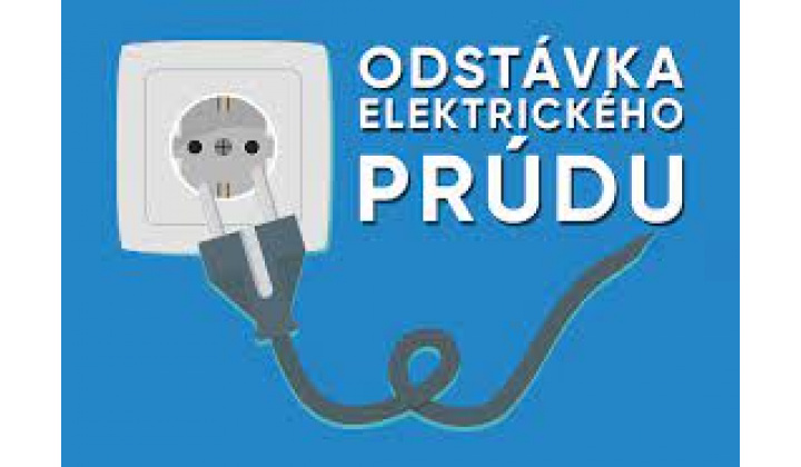 OZNAM - Prerušenie distribucie elektrickej energie