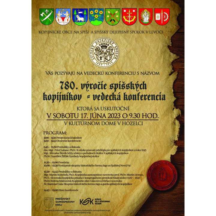Pozvánka - 780. výročie spišských kopíjníkov Hozelec